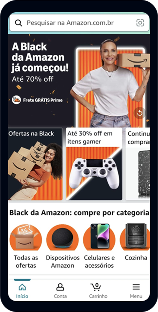 Home mobile da Amazon na Black Friday